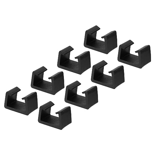 PATIKIL Patio Furniture Clips, 16 Pack 53mm Dia Sofa Rattan Furniture Clamps Wicker Fixed Connection Chair Fasteners for Outdoor Garden, Black