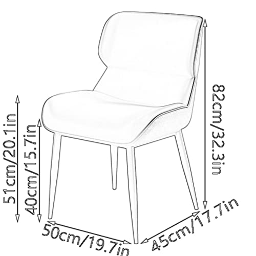 Kitchen Dining Room Furniture Chairs Dining Chairs Set Of 4 Microfiber Leather Kitchen Chair Ergonomics Seat Firm Carbon Steel Metal Chair Legs (
