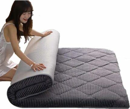 UE-MAOLU Foldable Floor Futon Mattress,Long Day Cotton Fill Single Double Roll Up Foldable Mattress, Portable Sleeping Mattress for Floor Guest B