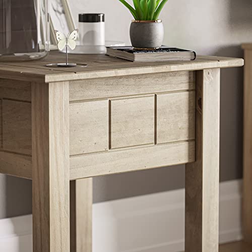 Vida Designs Panama Lamp Table, Natural Oak