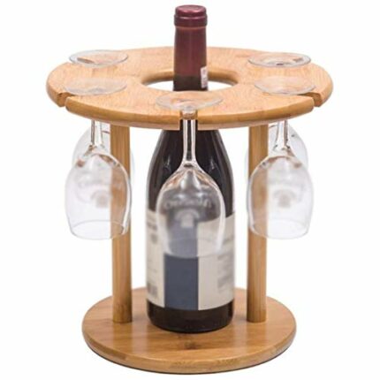 ZYZMH Goblets Rack, European Style Wine Glass Shelf Household Solid Wood Grape Wine Rack