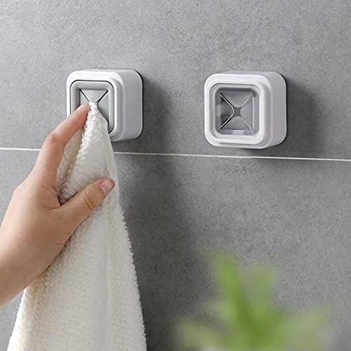 Premium Adhesive Towel Holder Self Adhesive Towel Hook Chrome Finish & Easy Installation Firmly Holds Without Tearing Wall Mount for Bathroom, Ki