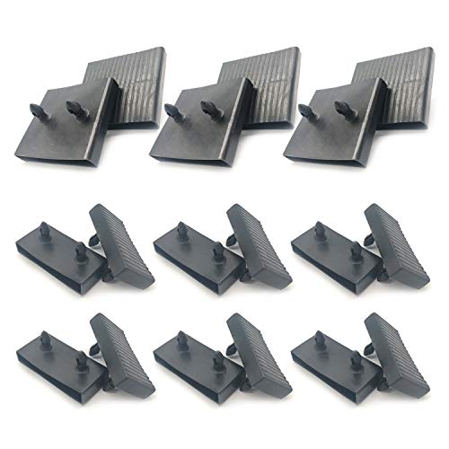 Jiehaojia 6pcs Bed Slat Centre Caps Holders, 12pcs Side Slat Bracket Cover (63mmx9mm Inside),Replacement Plastic Bed Slat Holders Kits Bundles,fo