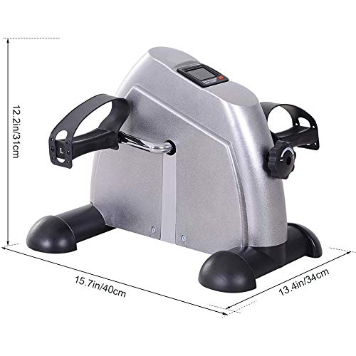 HUANGXING - Portable Pedal Exerciser Arm Leg Cycle Gym, Mini Exercise Bike, Digital Under Desk Bike Foot Cycle Arm & Leg Pedal Machine with LCD S