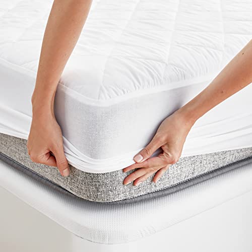 Pikolin - Quilted Fibre Mattress Protector – Waterproof, anti-dust mite, white Cama 80 - 80 x 190/200 cm white