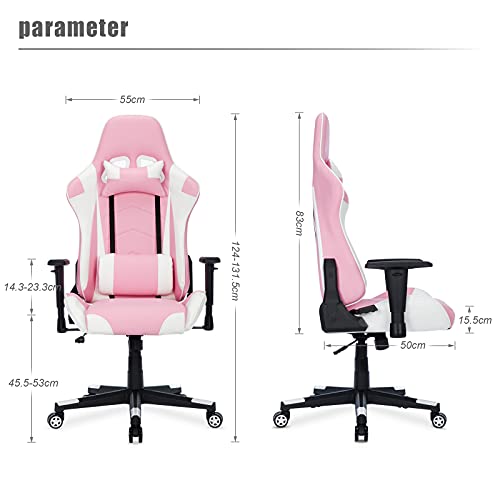 IntimaTe WM Heart Gaming Chair,Ergonomic Racing Chair,Adjustable High Back PC Gaming Chair with Arms and Back Support,Swivel Leather Desk Chair w