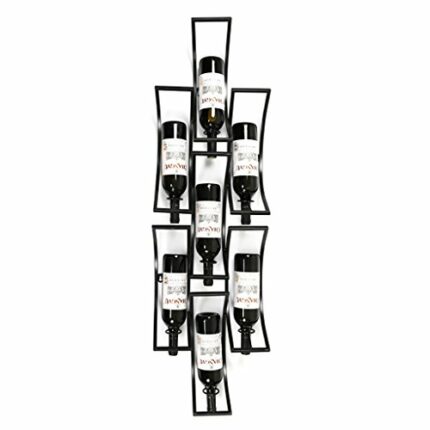 wine racks Wall Mounted Wine Racks European Style Iron Multi-bottle Red Wine Bottle Holder Creative Lattice Wine Racks Black Stemware Racks
