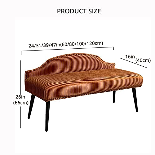 Luxurious End Of Bed Bench With Backrest,Velvet Upholstered Bedroom Bench Dining Bench,Modern Ottoman Bench Seat Entryway Bench Furniture Decor-W