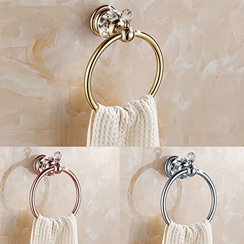 HIGOH Towel Racks, Bath Towel Holder,Bathroom Hand Towel,Bathroom European-Style Crystal Towel,Rose Towel Rack,Bathroom Storage Hardware Towel Ha