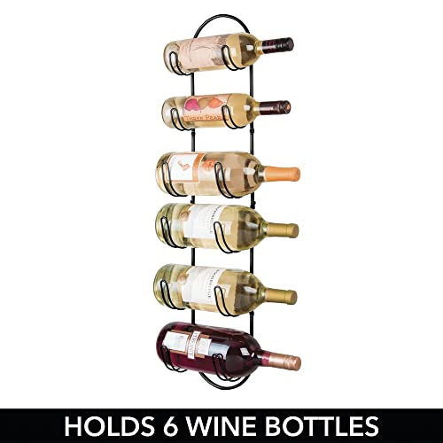 mDesign Set of 2 Wall Mounted Towel Storage Rack – Perfect Hanging Caddy for The Bathroom or Bedroom – Modern Hanging Hooks for Bathroom Storage