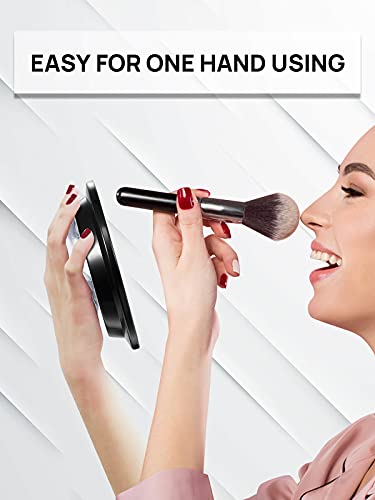 OMIRO Bathroom Mirror, 15cm 20X Magnifying Makeup Mirror (Black,Round)