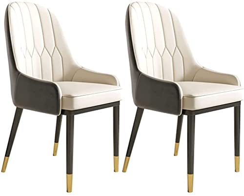 dining chair Office Reception Chairs Business Dining Chairs Set Kitchen Modern Kitchen Dining Chairs Set of 2 Water Proof PU Leather Side Chair w