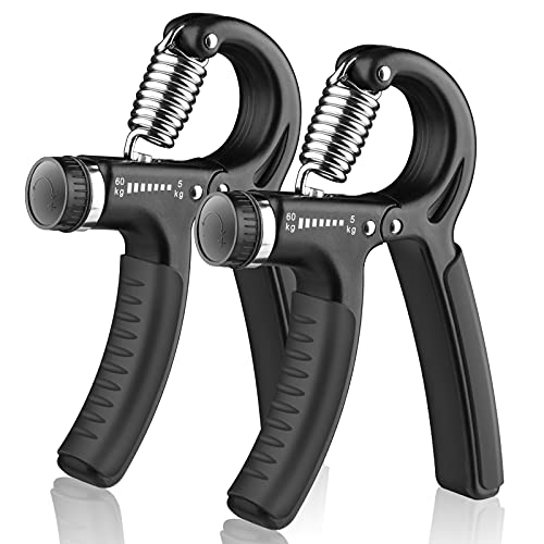 AIXPI Hand Grip Strengthener, Grip Strength Trainer with Adjustable Resistance 11-132 Lbs (5-60kg), Forearm Strengthener, Hand Exerciser for Grip