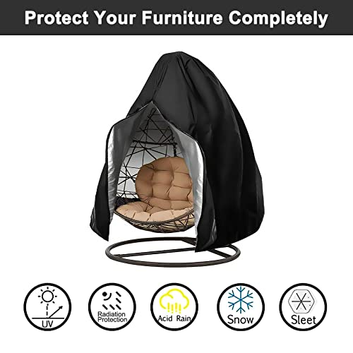 Garden Hanging Chair Cover, Patio Hanging Chair Cover, Windproof Egg Chair Cover, Oxford Fabric Durable Egg Swing Chair Covers, Waterproof UV Pro