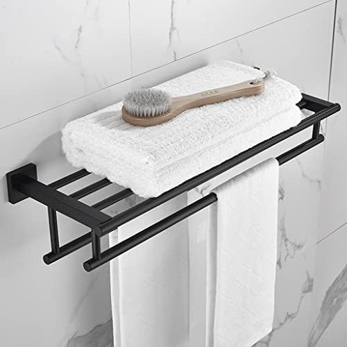 HIGOH Towel Racks,Bathroom Towel Rack Wall Mounted Towel Holder,Square Towel Rack,Bathroom Toilet Rack,Towel Bar Double Bath Towel Rail