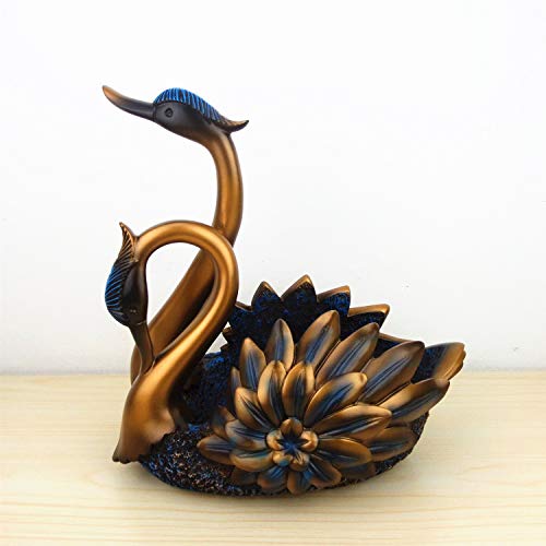 PIBM Stylish Simplicity Double Swan Wine Rack Bronze Continental Home Desktop Porch Bar Decorations Living Room Wine Cabinet Decoration Creative