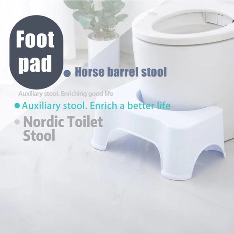 JJA Bathroom Toilet Stool, Foot Step Stool, Footstools, For Constipation Piles Relief Foot Stool - Anti-Slip Bathroom Accessories (Light Grey)