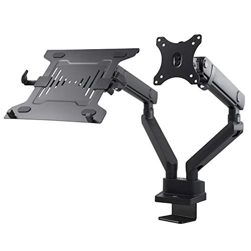 Maclean MC813 Monitor Mount With Gas Spring Laptop Mount Stand VESA 75x75 100x100 17 "-32" For 1 Monitor 1 Laptop Holder (MC813 - Monitor - Lapto