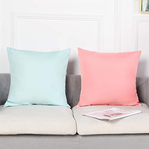 Outdoor Waterproof Throw Pillow Covers, Waterproof Cushion Case, Waterproof Cushion Cover, PU Coating Pillow Shell for Patio, Couch, Tent, Balcon