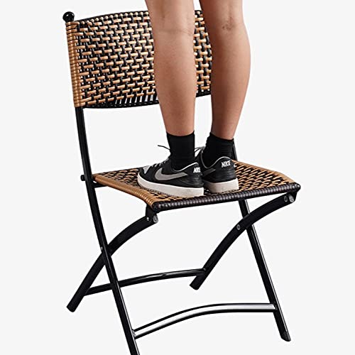 FKSDHDG Garden Chairs Table Set Rattan Furniture Dining Folding Chairs Lazy Lounge Chair Balcony Summer Chair Home Backrest Dining Table (Size :