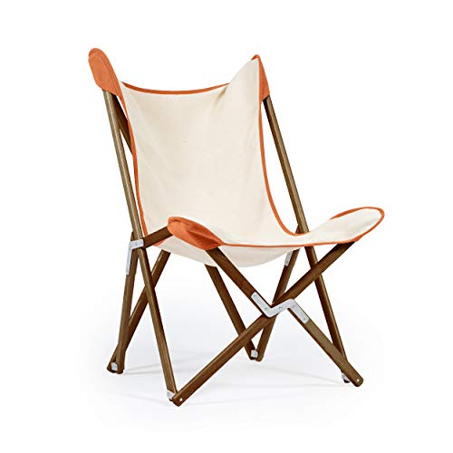 Telami–Tripolina Chair–Collection Recycled–Arm Chair–Foldable and Light – Pomegranate Colour – Natural Frame – Made in Italy - Outdoor Furniture,
