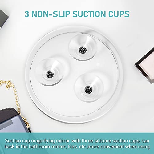 MIYADIVA Magnifying Mirror,30X Magnifying Mirror with Suction Cups,Magnifying Makeup Mirror,30X Travel Magnifying Mirror,Suitable for bedroom,bat