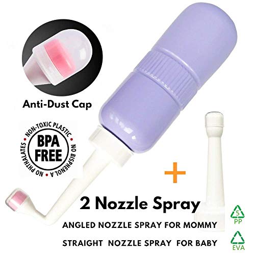Momwasher Postpartum Care Bottle Portable Bidet Sprayer Bottle, Shattaf Mom Washer 2 in 1 Travel Handheld Personal Hygiene Bidet Upside Down Sque