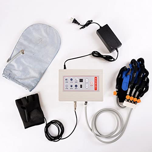 WANGZI Robot Glove Hand Training Rehabilitation Long-Term Relief Finger Cramps with Single Finger Training and Mirror Mode,Left-M