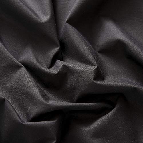 DuShow Black Waterproof Fitted Sheet Double Deep Pocket Brushed Microfiber Solid Mattress Protector Bed Cover Double-138 * 190 * 35cm