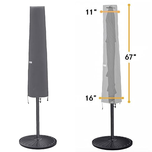 Garden Balsam Umbrella Cover for 6ft to 9ft Patio Umbrellas, Waterproof and Durable Market Umbrella Cover with Zipper and Rod