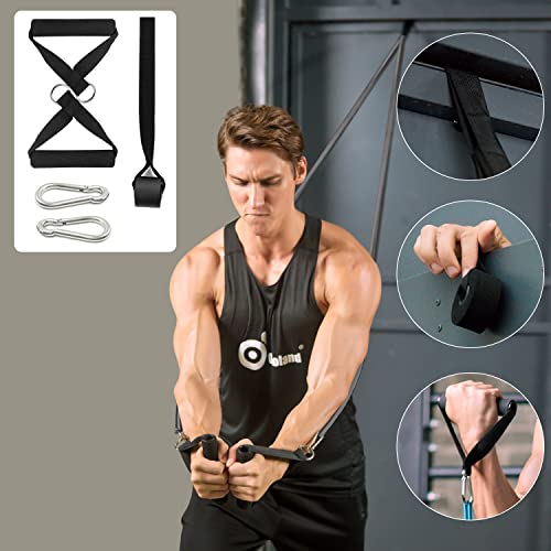 Odoland Resistance Pull Up Bands and Loop Band Set Exercise Loop Band for Men Women, Pack of 5 Different Resistance Levels Elastic Band with Door