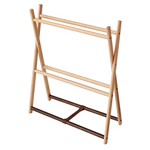 n/a Simple Shoe Rack, Folding Door Slippers Shelf Solid Wood Space Saving Door Storage Rack