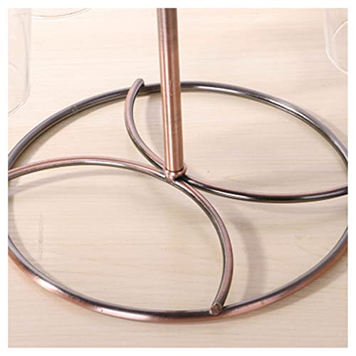 Endndsca Countertop Wine Glass Holder, Red Wine Glass Stemware Racks, Elegant Freestanding Tabletop Stemware Storage Rack with 6 Hooks Kitchen Gl