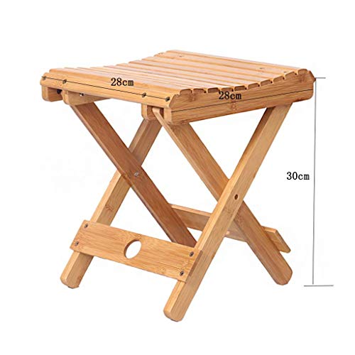 LUKEO Folding chairs- stools Portable Multi-function Small Mazar Foldable Creative Square Stool Home