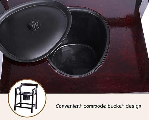 CNAOHGHN Portable Toilet Chair for Elderly Toilet Positioning Stool - Portable Lodging House 3 Height Adjustment 551lbs Bearing Capacity Chair wi