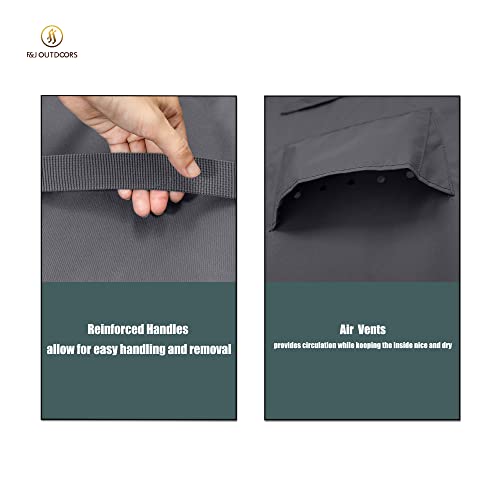 F&J Outdoors Garden Furniture Covers, Waterproof UV Resistant Anti-Fading X-Large Cover for Round Table with Chairs Set, 279.5cm(110 inch) Diamet