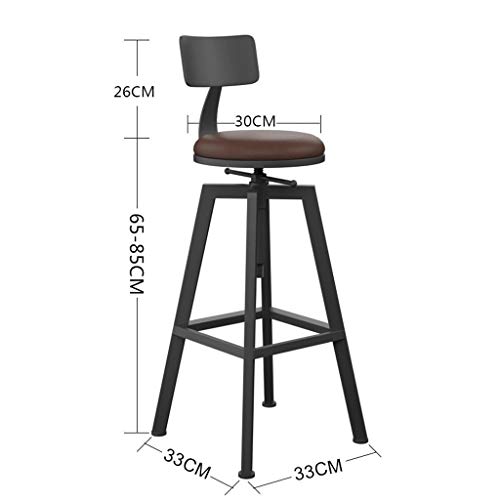 DINGZZ Bar Stool chairs High Chair Simple Wrought Iron Bar Chair Gold Stool Dining Chair Nordic Pub Accessories Leisure