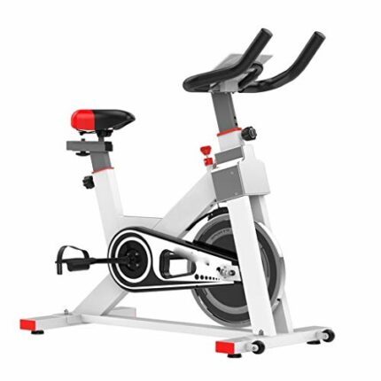 N/A Indoor Cycling Bike Home Fitness Bike LED Display Self Generation Sport Exercise Bicycle Spinning Aerobic Fitness Equipment (Color : White)