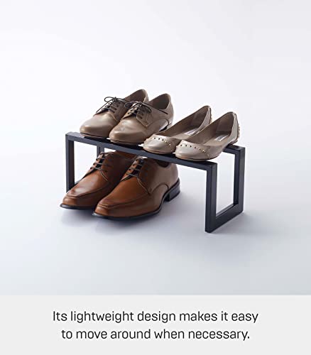 Yamazaki Expandable Home Adjustable, Small | Steel | Shoe Rack, Single, Black