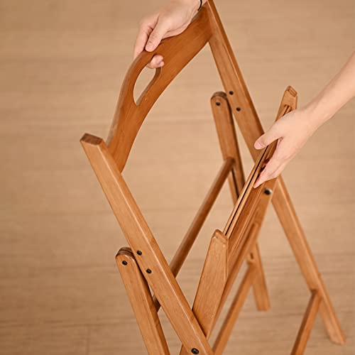 JIKUGO Folding Chair Bamboo Chairs,for Outdoor, Dining Room, Living Room Bedroom, Office(Large