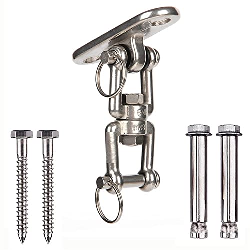 MIN-XL Heavy Duty Swing Hangers, Stainless Steel Swing Hook for Ceiling Wooden Porch, Gym Yoga Suspension Hooks, 450KG Capacity