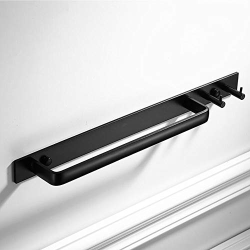 Gabriera Towel Bar with 2 Hook for Bathroom Kitchen 15.7" Towel Holder Rack Wall Mounted Aluminum