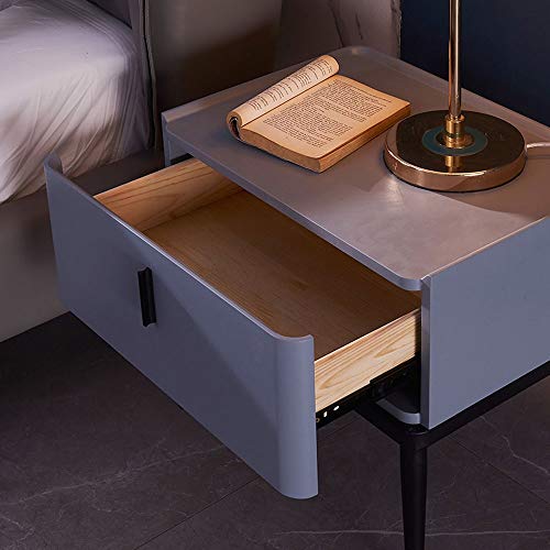 JYDQM Nordic Bedside Table Leather Art Bedroom Bedside Cabinet Minimalist Mini Bedside Cabinet Italian Minimalist Locker