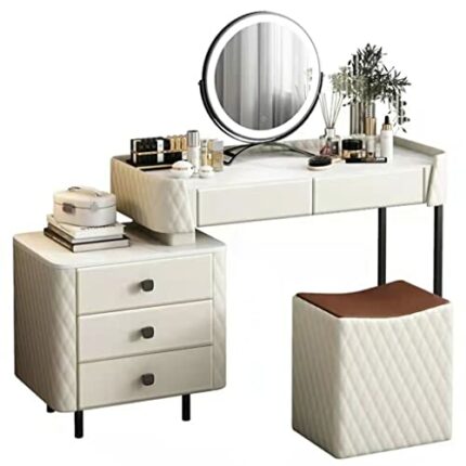 JJZXD Slate Solid Wood Dressing Table Bedroom Smart Dressing Table Storage Cabinet Book