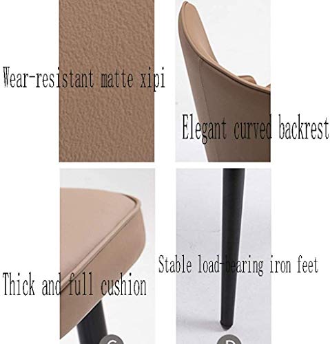 dining chair Kitchen Dining Room Furniture Chairs Dining Chairs Set Of 4,Kitchen Leather Chairs Iron Skeleton Adjustable Feet with Backrest Padde