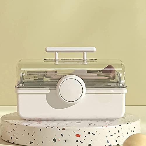 Lawei 3-Layer Medication Storage Multi-Purpose Storage Box Medicine Cabinet Portable with Handle Medicine Case Craft Box Sewing Supplies Organise