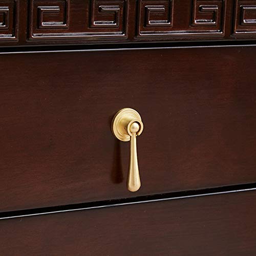 LUKEO Solid Wood Bedside Table Simple Bedroom Locker, Solid Wood Double Drawer Design Bedside Table