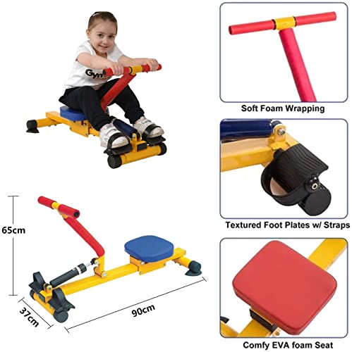 EKJNFDK Home rowing machine for children Max user weight 80 kg, Rowing Machines, for Cardio and Body Building Exercise,Children's indoor entertai