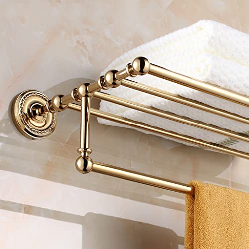 HIGOH Towel Racks,Bathroom Towel Rack Wall Mounted Towel Holder,All-Copper Bath Towel Rack,Bathroom European Towel Holder,Bathroom Rack Bathroom