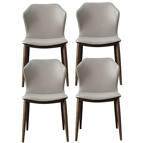 Kitchen Dining Room Furniture Chairs Dining Chairs Set Of 4 Modern Microfiber Leather Kitchen Living Room Chairs,Side Chair with Faux Antique Cop